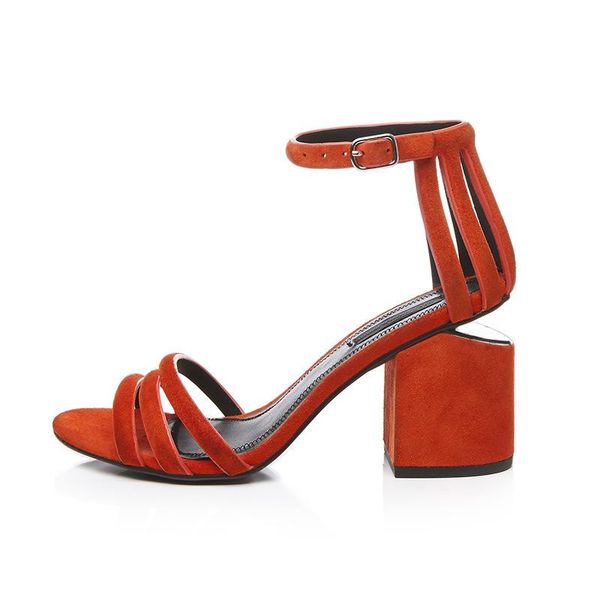 

summer thick with women's shoes open toe orange fashion sandals casual, Black
