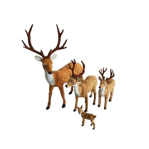 

decorative objects & figurines elk plush christmas deer decorations for home ornament simulation reindeer dolls garden miniatures props