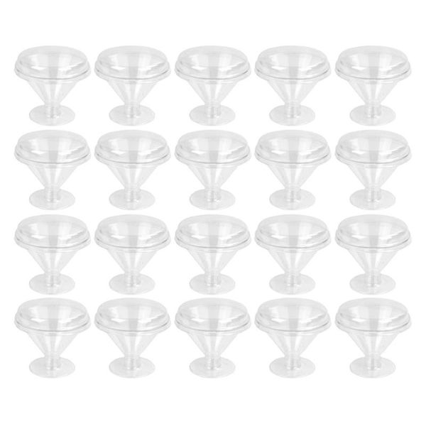

disposable cups & straws 20pcs banquet jelly container pudding mousse holder dessert cup transparent