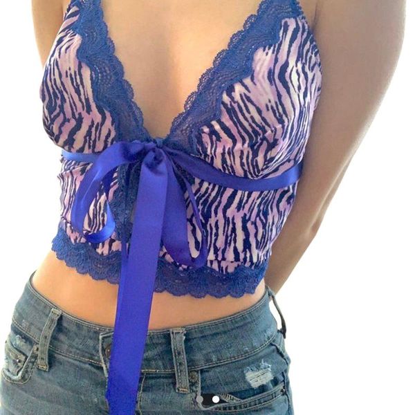 

women's tanks & camis leopard lace v-neck open back strap vest solid, White