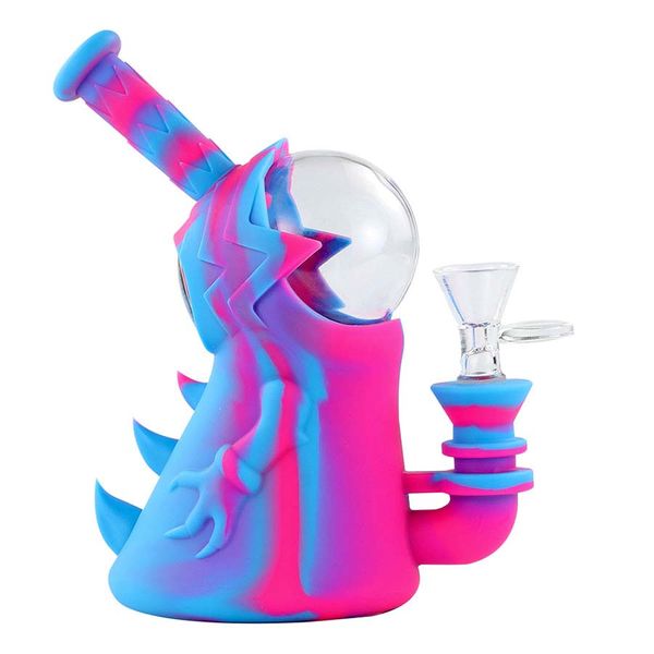 Water Bong Курение BONGS CONTAH DAB BUBBLE BUBBLEL OIL Установки силиконовые трубы сигареты держатель табачного воска