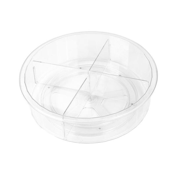 

kitchen storage & organization turntable round cosmetics clear compartments seasoning bottle rack tanding cabinet snack bathroom organi