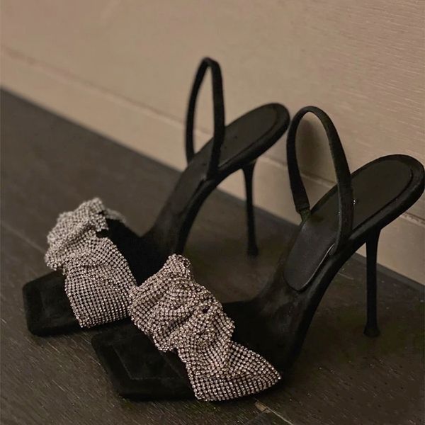 

star's new super fairy square slippers in spring and summer 2021, Black