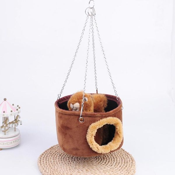 

small animal supplies cute hamster hammock plush soft winter warm hanging nest sleeping bed pets guinea pig squirrel chinchilla house