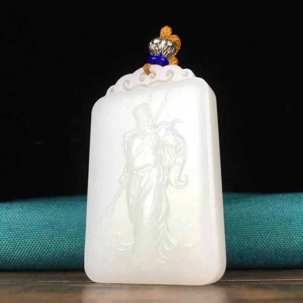 

lockets j60#hetian jade white pendant, fine, Silver