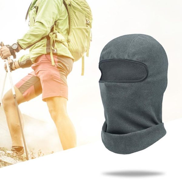 

autumn winter fleece thermal women hiking hat men windproof balaclava cycling outdoor ski warm neck scarf 8ba-a11 hats, Black;white