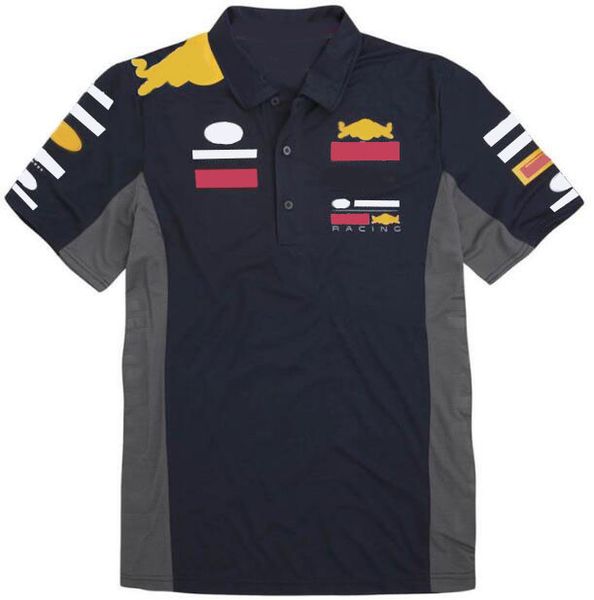 

f1 team racing suit polo shirt with short sleeves, polyester quick-drying lapel t-shirt, the same style can be customized