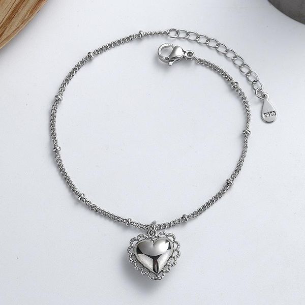 

link, chain sweet lace heart bracelet for women simply lovely charm girl female students party gifts m4, Black