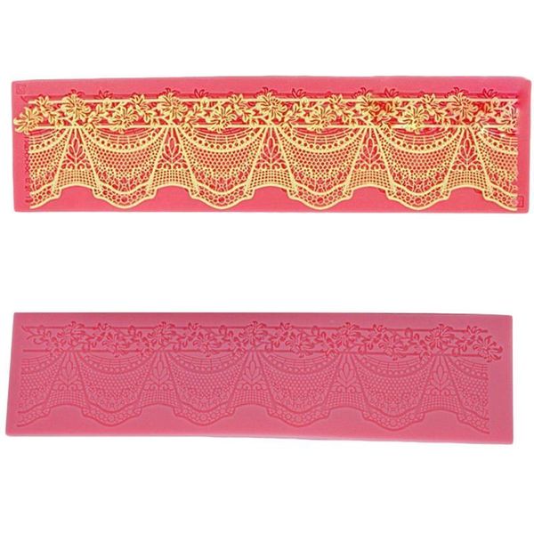 

cake tools s/m silicone mold diy lace pattern enclosure kitchen house party decoration drop
