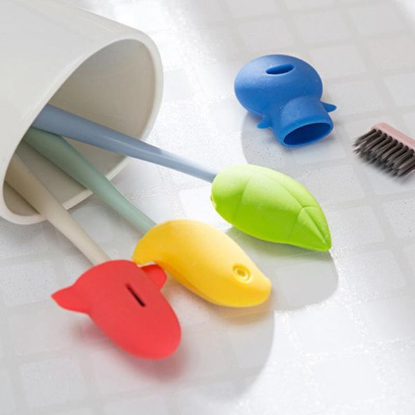 

toothbrush holders head protector cover silicone portable cartoon protective travel holder essential