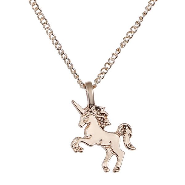 

unicorn horse clavicle chain necklaces, Silver