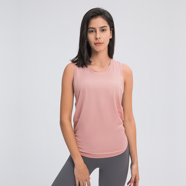 

women sleeveless racerback yoga vest sport running gym fitness crop single training athletic tank workout shirt outfit