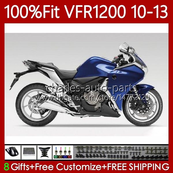 Injeção de Bodys para Honda Crosstourer VFR1200F VFR Glossy Blue 1200 RR CC 2010 2012 2013 76No.84 VFR1200RR VFR-1200 10-13 VFR1200X VFR1200 F x 10 11 12 13 Feeding