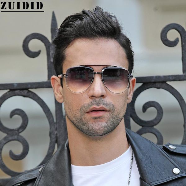 

style luxury sunglasses for men vintage fashion luxe tide round frame two-tone quality lentes de sol hombre, White;black