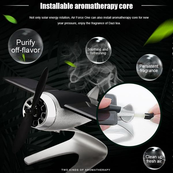 

car air freshener airplane aircraft model solar energy interior decoration