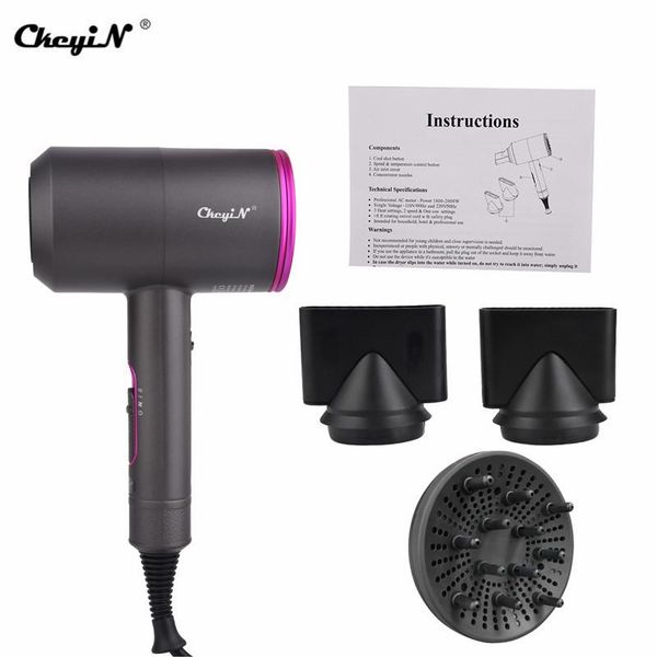 

electric hair brushes ckeyin professional dryer negative ion blow hairdryer barber salon tools cold wind air collecting nozzle