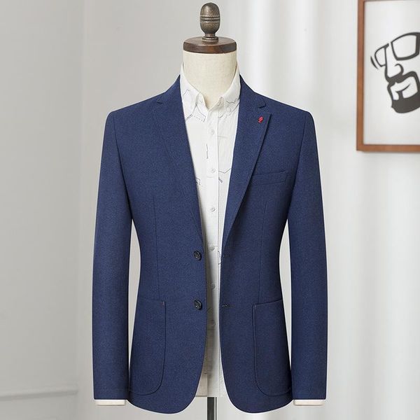 

men's suits & blazers men blazer slim fit 2021 autumn suit jacket korean trend business casual wool, White;black