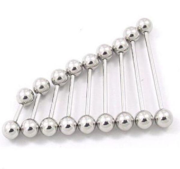 2021 50 Stück Chirurgenstahl Piercing Ring Zungenpiercing 14G Kugel Augenbraue Nippel Gerüst Industrial Bar Körperschmuck