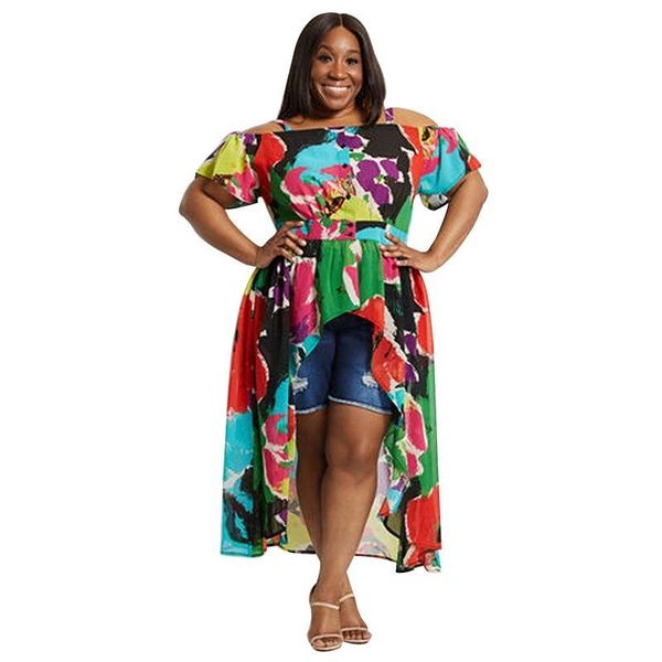 

plus size african dress for women fashion dashiki print ruffles vestido 2021 summer robe elegant party ethnic clothing, Red