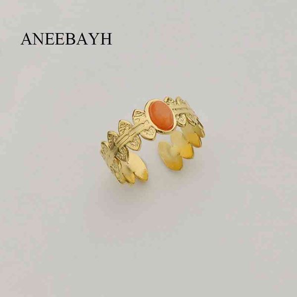

vintage stainless steel for women oval natural stone geometry texture metal gold finger rings bohemian jewelry, Silver