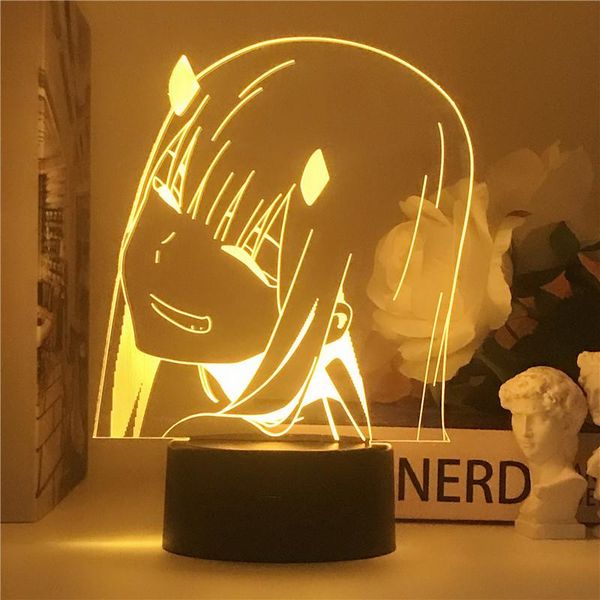 

night lights est anime zero two 3d led light lamp figure nightlight kids child girls manga gift darling in the franxx