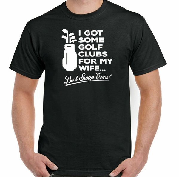 

golf t-shirt mens funny golfing ball bag player bat for my wife, White;black