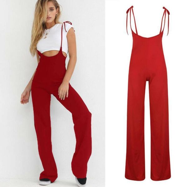 

fashion summer red trousers clubwear womens capri playsuit bodycon party jumpsuit high waist pants, Black;white