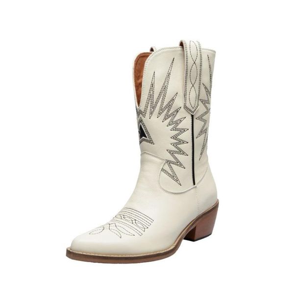 

boots 2021 stylish ankle brand designer women shoes pointed toe embroidered heels short booties runway botas, Black