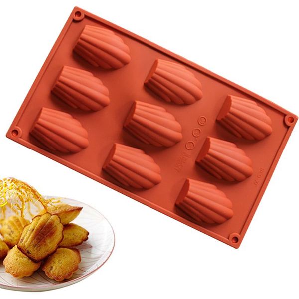 

cake tools 9 holes shell shape silicone mold candy fondant mould ice cube tray decoration