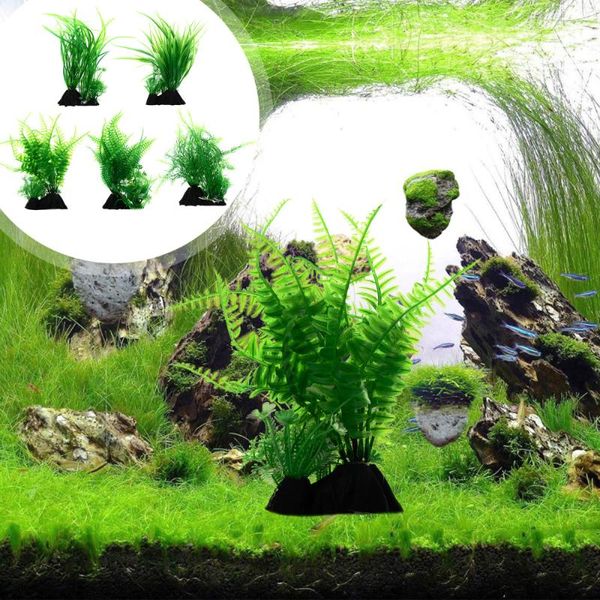 

decorations 5pcs pets fish aquarium plants tank landscape water grass adornments
