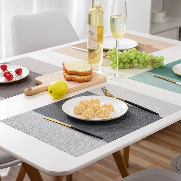 

mats & pads 4pcs pvc placemat for dining table heat-insulation non-slip mat kitchen