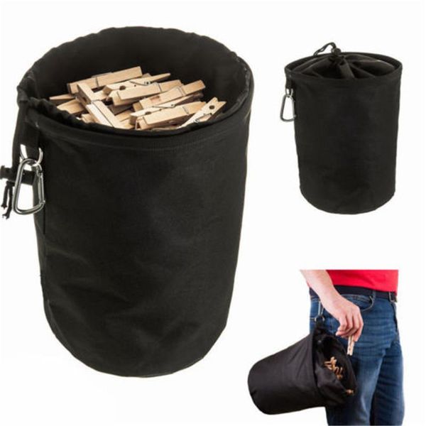 

hanging clothespin bag clothes pins drawstring laundry sturdy storage holder practical bags boxes & bins