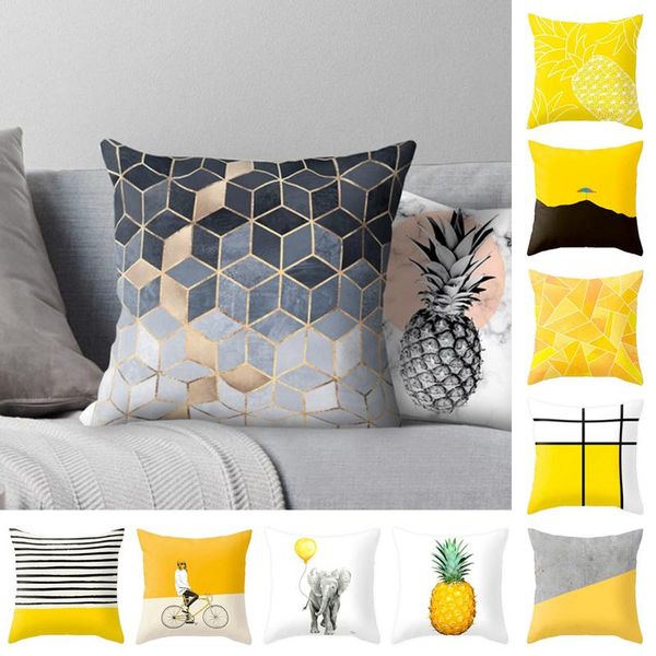 

cushion/decorative pillow pineapple leaf yellow pillowcase car cushion sofa 45*45cm (without core)