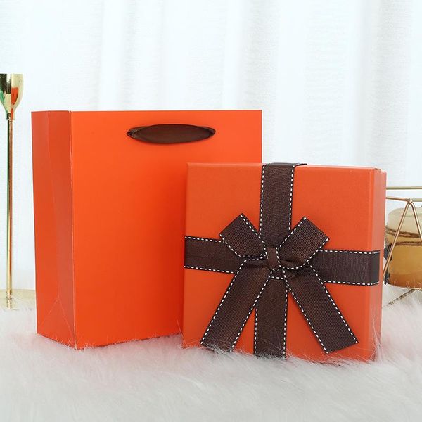 

gift wrap wedding box bridesmaid hand lipstick scarf one year old packaging