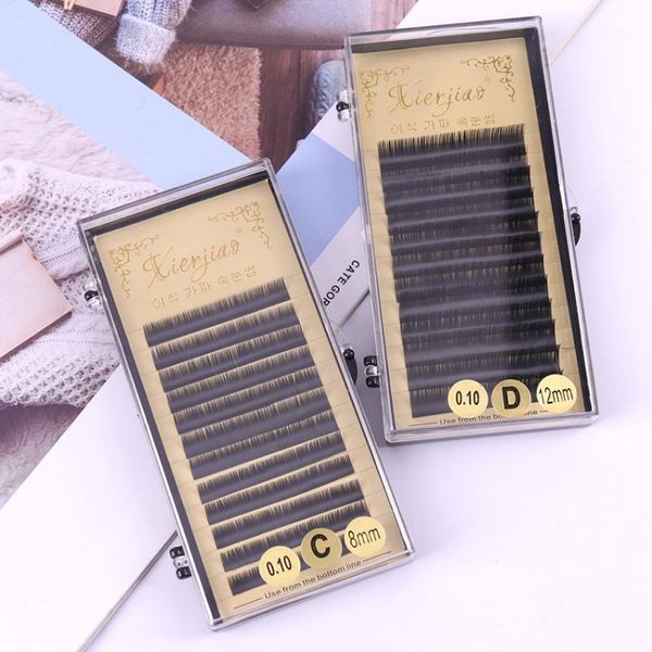 

rows natural synthetic eyelash individual lashes for professionals fiber extension1