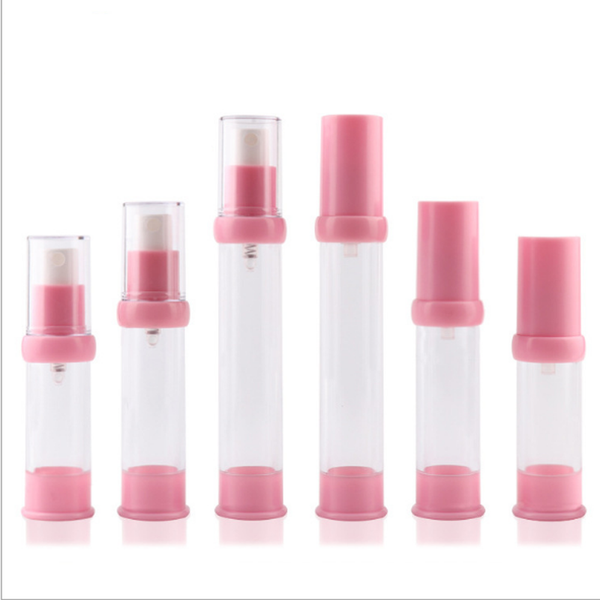 

storage bottles & jars 100pcs/lot 15ml 20ml 30ml u-shaped bamboo push type vacuum lotion bottle cosmetic