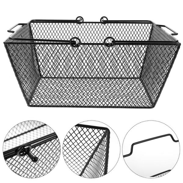 

storage baskets 1pc home fruit basket practical sundries clothing (black)