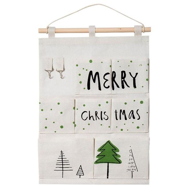 

storage boxes & bins christmas printed non-woven bag home dustproof hanging indoor blue, green, gray