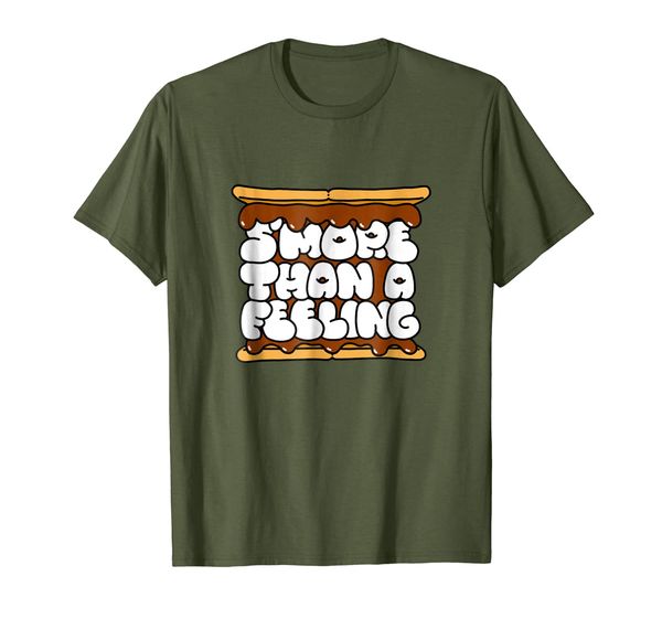 

smore than a feeling tshirt for camping and campfire, White;black