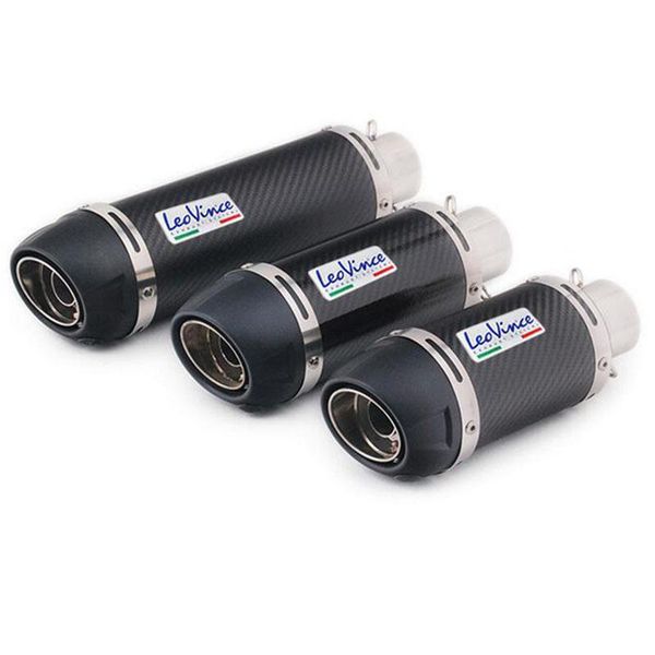 

motorcycle exhaust system 51mm universal carbon fiber modified scooter leovince muffler most fit atv with db killer