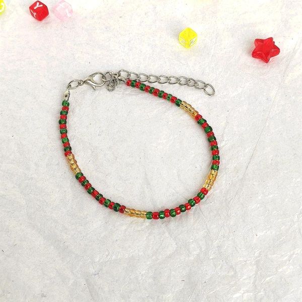 

charm bracelets couple k- accessories handmade beads on hand christmas gift for friends bangles jewelry women 2021, Golden;silver