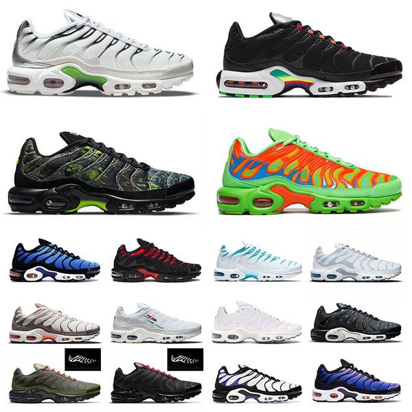 

mens plus tn running shoes designer big size us 12 black reflective olive corduroy hyper blue fire pink first use beige orange sports sneake