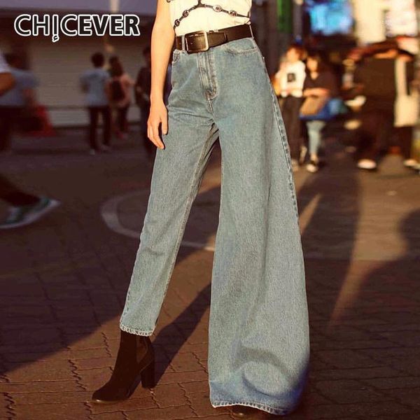 

women's jeans autumn irregular denim flare pants for women high waist loose casual female fashion clothes streetwear 2021 1, Blue