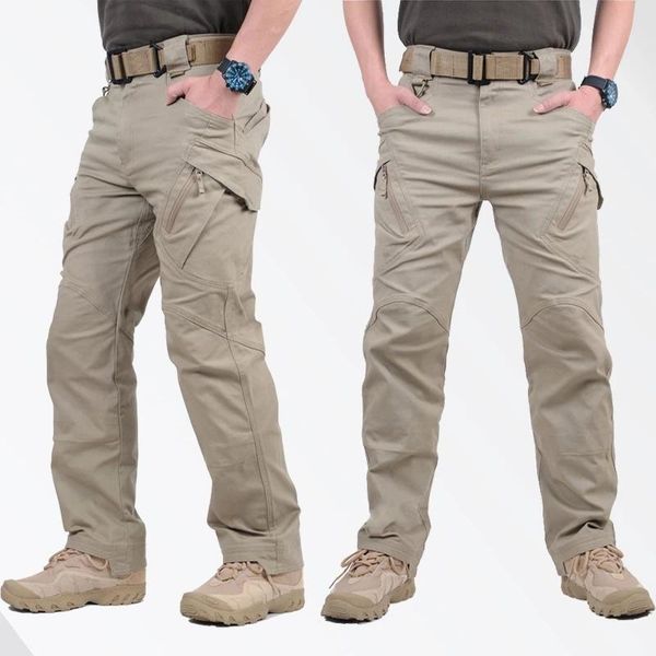 

men's pants city military tactical men swat combat army trousers many pockets waterproof wear resistant casual cargo, Black