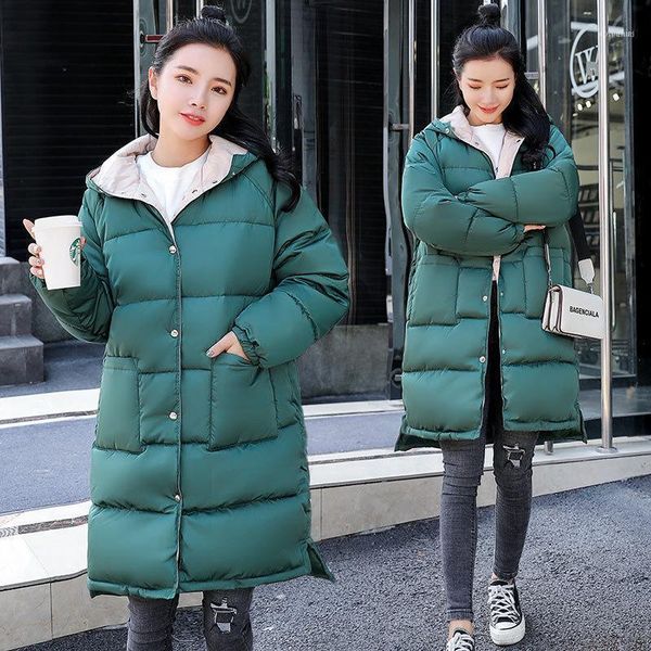 

back special selling cotton woman 2021 long fund cotton-padded clothes will code thickening student winter loose coat1, Black
