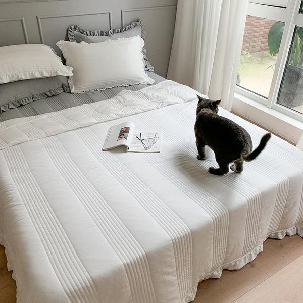 

princess style summer four-piece cool quilt can be washed, air-conditioned quilt, pure cotton bed, 4-piece bedding sets