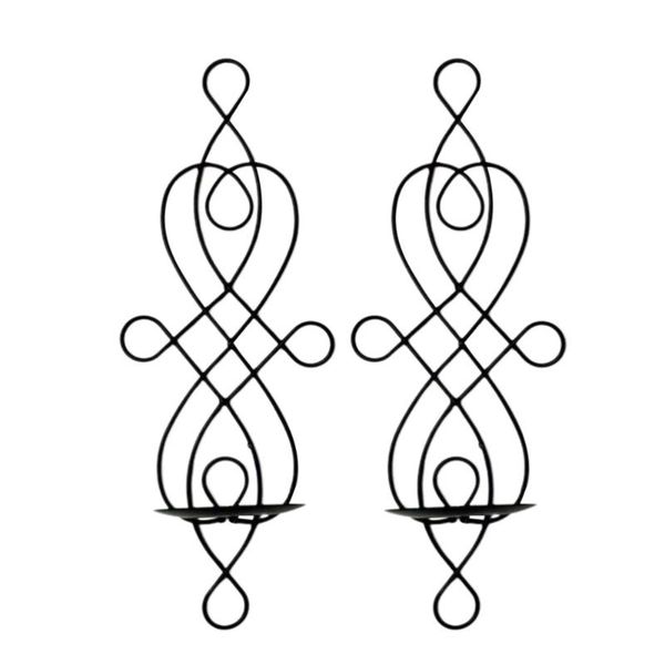 

candle holders 2pcs stick wall hanging simple candlestick iron holder for home