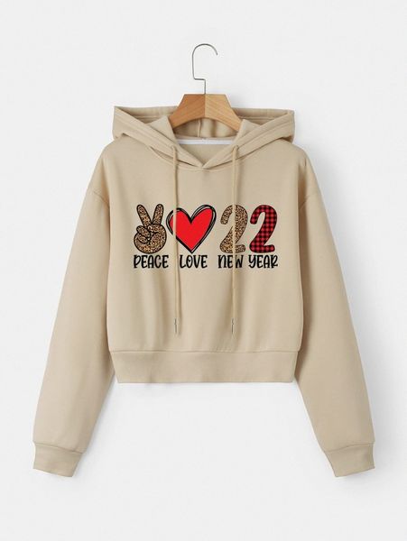 

letter & heart print drop shoulder drawstring thermal hoodie j7tk#, White;black