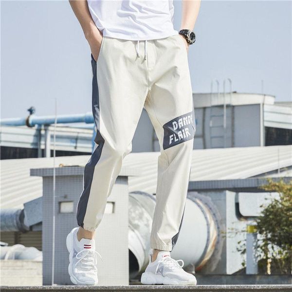 

men's casual nine-point beam feet loose summer thin section 9-point pants korean style trendy all-match trousers, Black