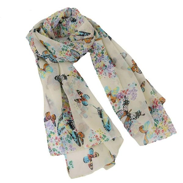 

scarves 2021 fashion summer women chiffon scarf butterfly beach hijab shawls and wraps female foulard echarpe designer bandana, Blue;gray